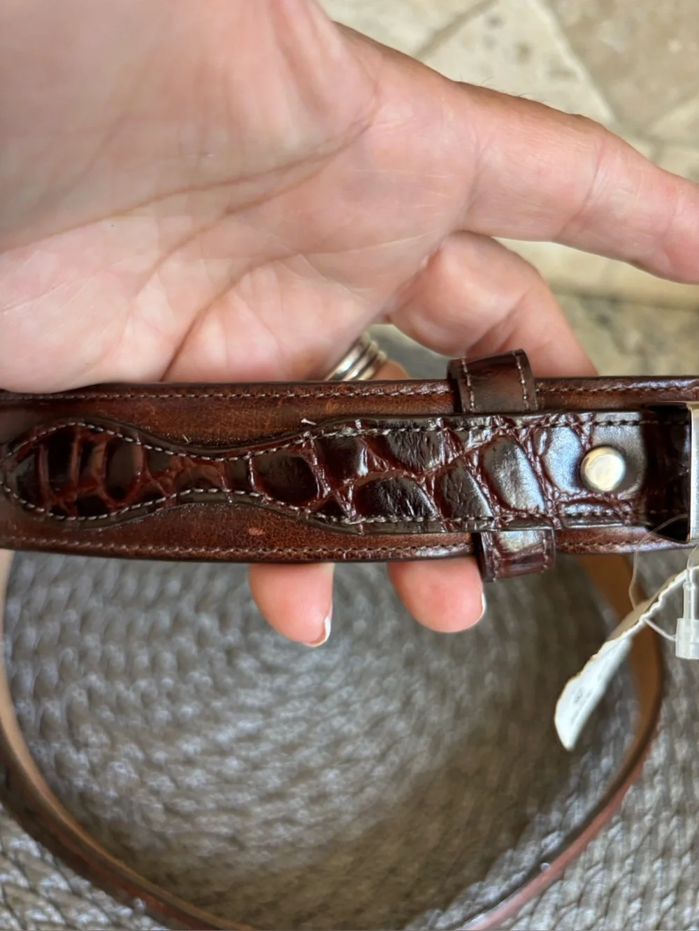 Nadim Women’s or Men’s Leather Brown Cognac Belt